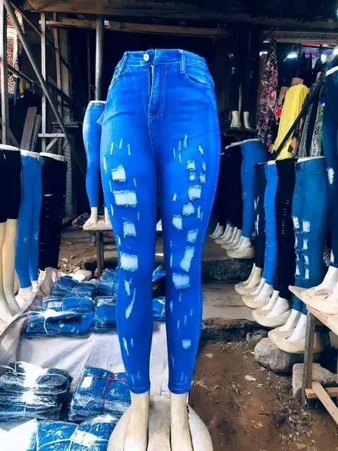 Ladies jeans for sale at Yaba market