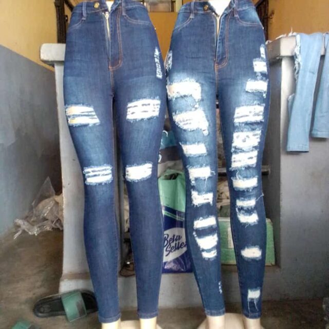 Ladies jins is available for sale at yaba market Lagos State