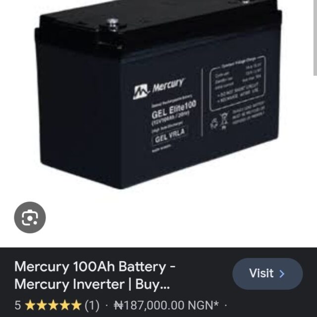 Mercury battery and inverter