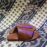 Handmade leather slippers for sale at ikorodu