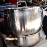 Stainless steel pot for sale at Alaba international market