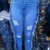 Ladies jeans for sale at Yaba market