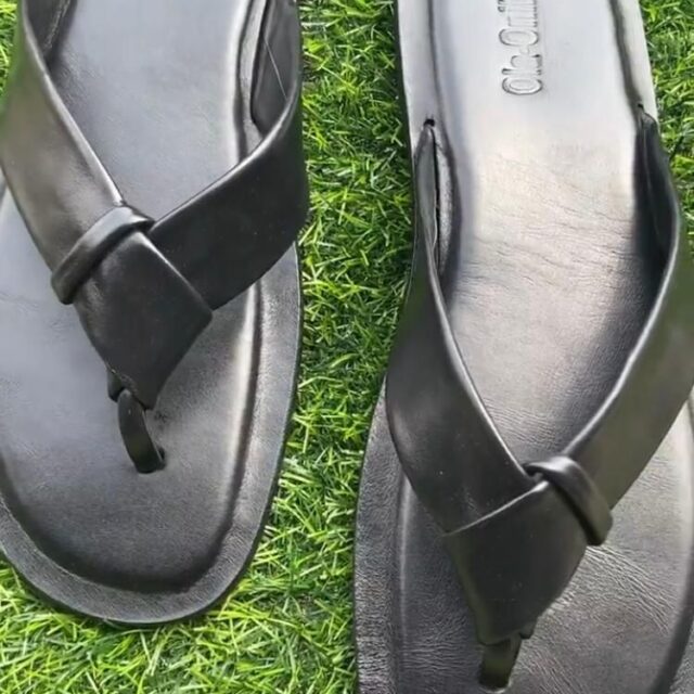 Handmade leather slippers for sale ikorodu