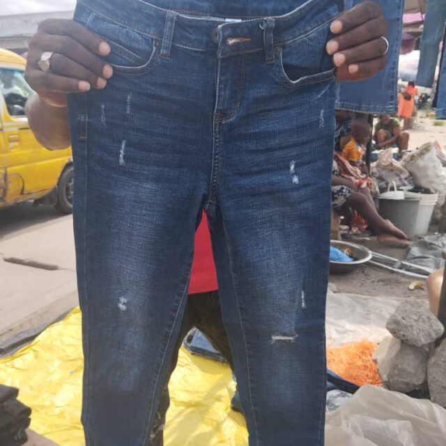 Pencil jean for sale at under bridge tradefair