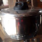 Stainless steel pot for sale at Alaba international market