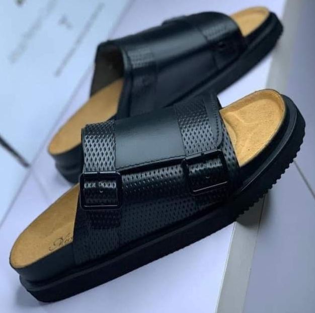 Leather slippers for sale at ikorodu