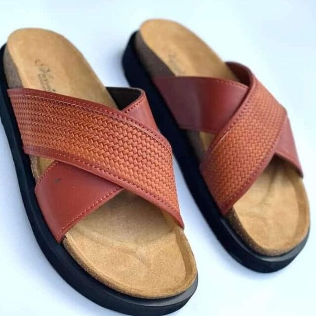 Handmade leather slippers for sale ikorodu