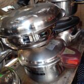 Stainless steel pot for sale at Alaba international market