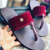 Leather slippers for sale at ikorodu