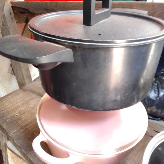 Stainless steel pot for sale at Alaba international market