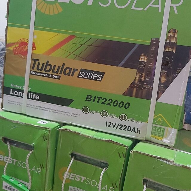 Original Solar tubular battery’s 220ah, 230ah