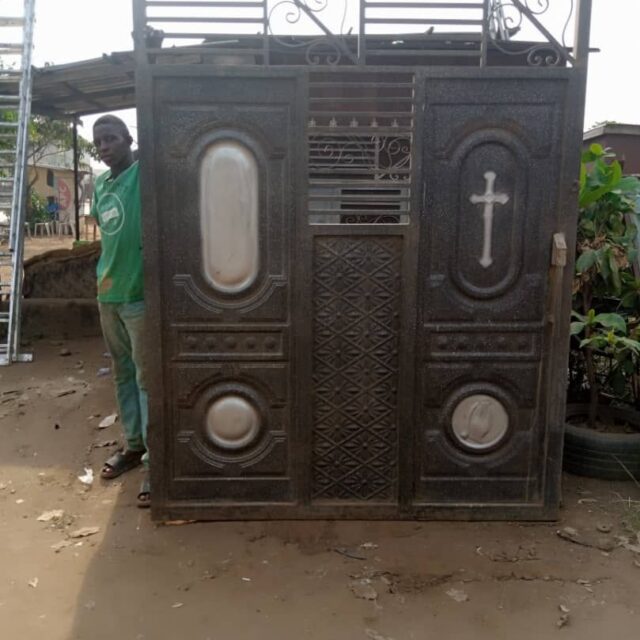 Iron gate and design door for sale at ikorodu