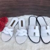 Leather slippers for men and women for sale at ikorodu