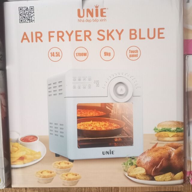 UNIE 14.5litres Big Airfryer Oven Sky Blue. 1700watts, 9kg, Touch