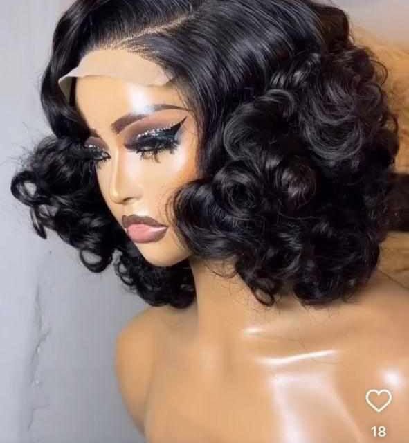 Curly closure for sale at balogun market