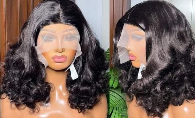 Curly human hair wigs for sale at ikorodu