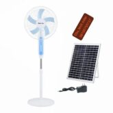 18inches solar rechargeable fan with panel is available at f588