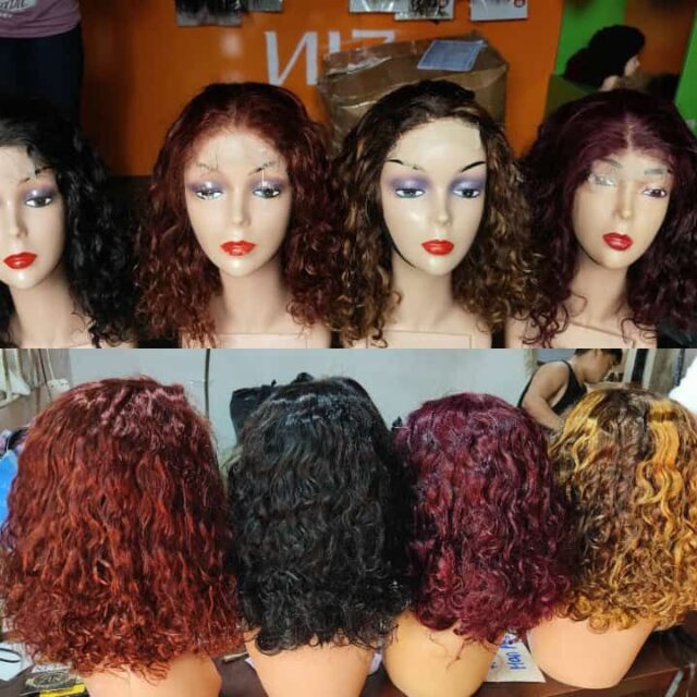 Curly closure for sale at balogun market