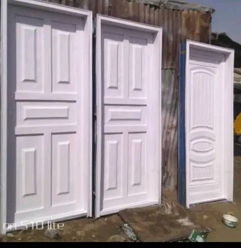 Steel door for sale at Coker Orile Market