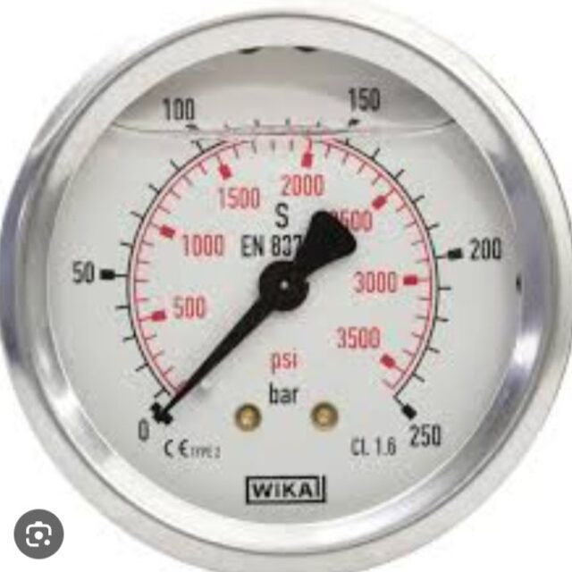 O-10 bar high pressure gauge