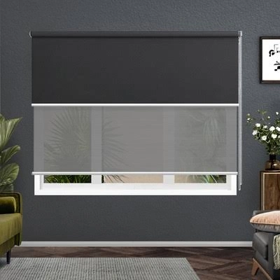 100%Blackout Waterproof Fabric Roller Shades (Blinds)