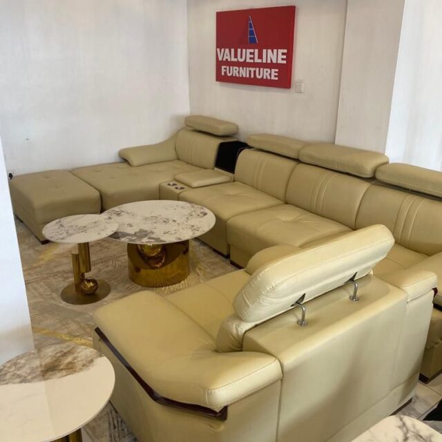 L Shape Leather Sofa for sale at ikeja