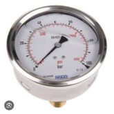 O-10 bar high pressure gauge