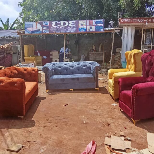 Velvet chair for sale at ikorodu