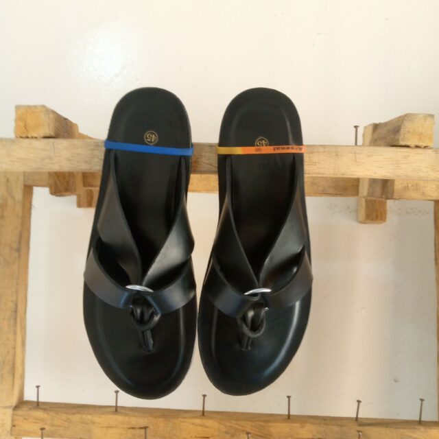 Black Palm slippers