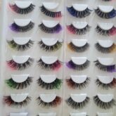 Human lashes extensions for sale at trade fair