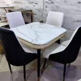 Marble dinning set with 4 chairs