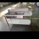 Double bowl sink with side and under for sale