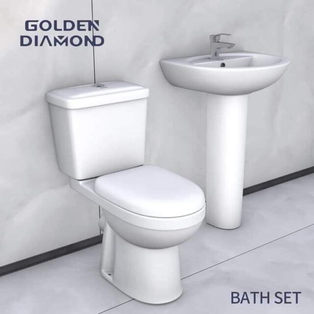 Golden diamond standard toilet set