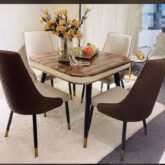 Marble dinning set with 4 chairs