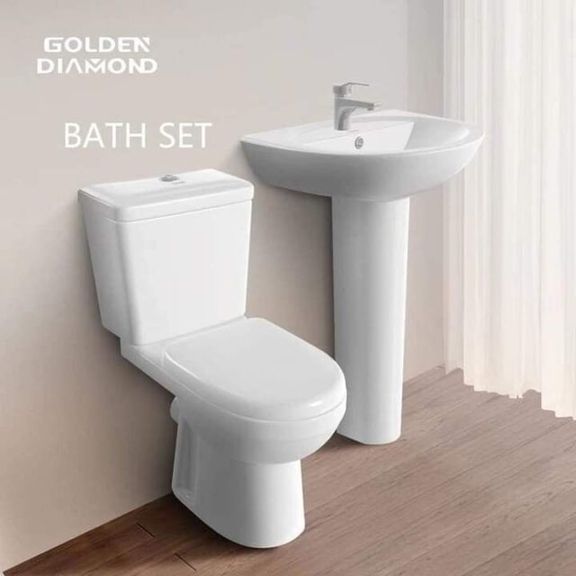 Golden diamond standard toilet set