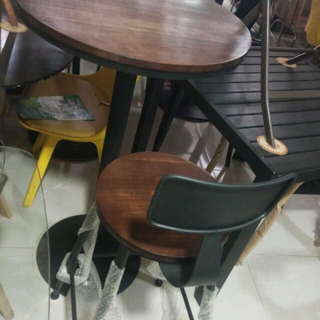 Wooden bar stool and table for sale in alaba international market