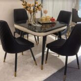 Marble dinning set with 4 chairs