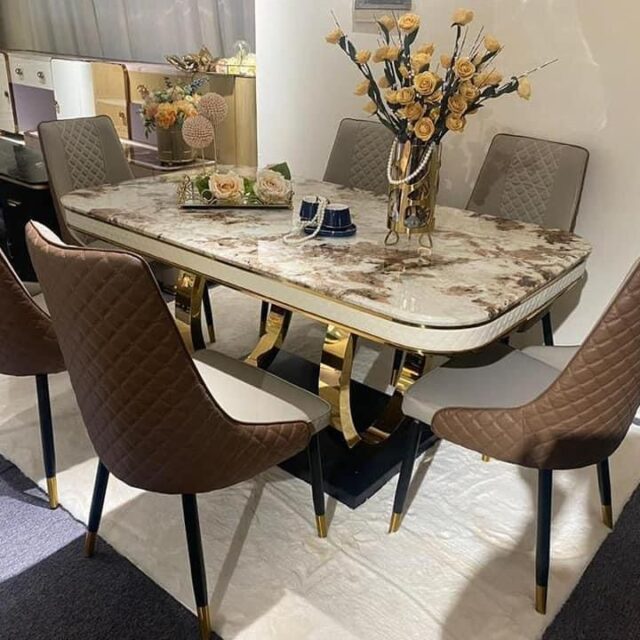 Unique quality marble dining set For sale at ojoalaba