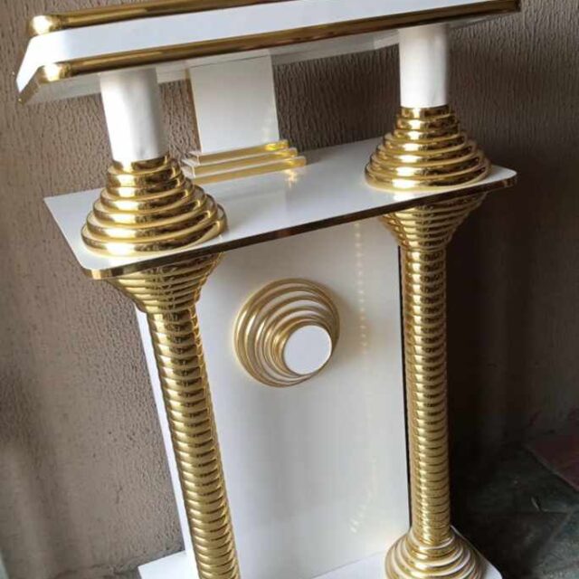 White Castro Pulpit Design for sale at Ikeja