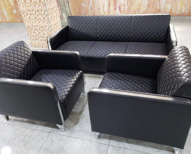 Three Seater and 2 Single Chair for sale at ojo alaba