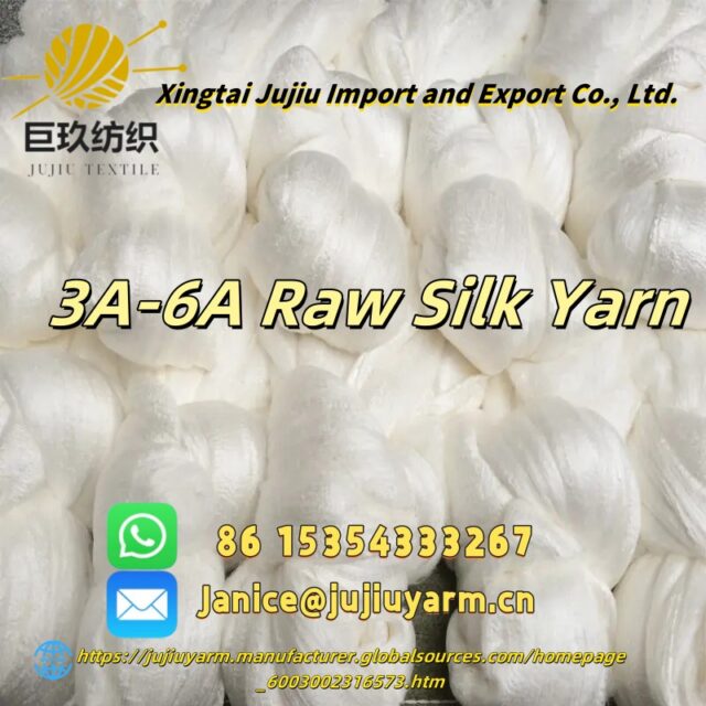 Manufactory 100% Raw Mulberry Silk Yarn 2A-6A Grade Whatsapp: +86 15354333267