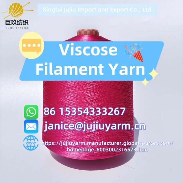 Factory Direct Supply 100% Viscose Rayon Filament Yarn Whatsapp: +86 1535433326